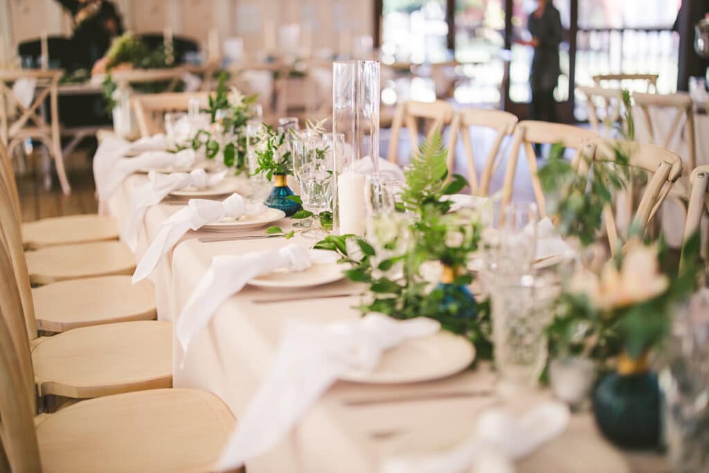 Place Settings and decor at our North Georgia Wedding venues