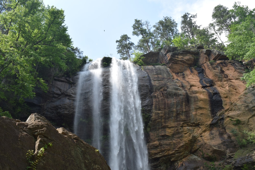 Toccoa Falls, one of the best waterfalls in North Georgia