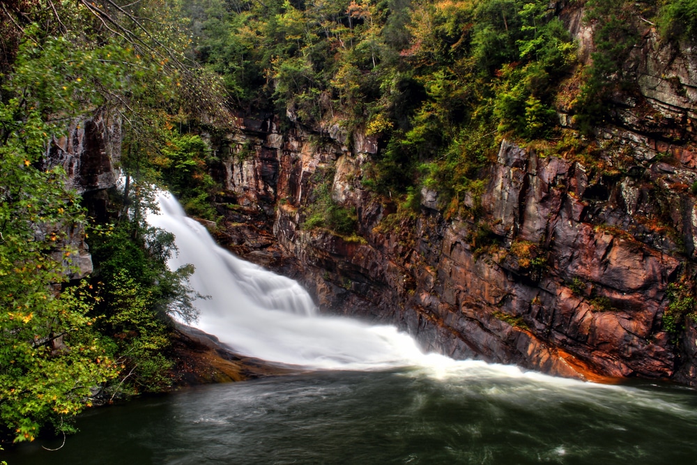 Hurricane Falls at Tallulah Gorge is one of the best waterfalls in Georgia